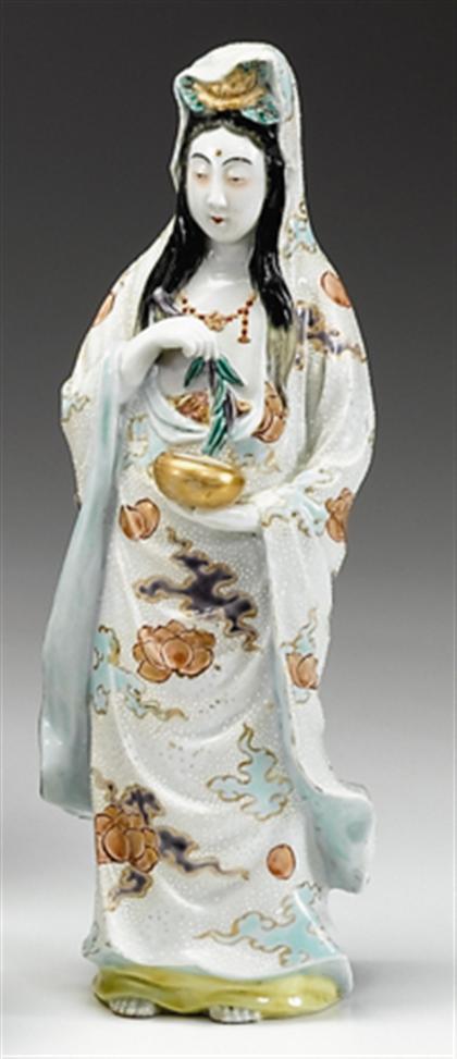 Appraisal: Large Chinese export enameled model of quanyin late th century