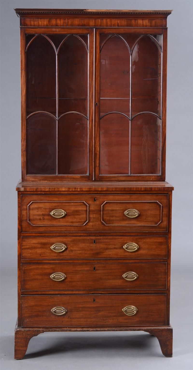 Appraisal: Late George III Mahogany Library Cabinet x x in Estimate