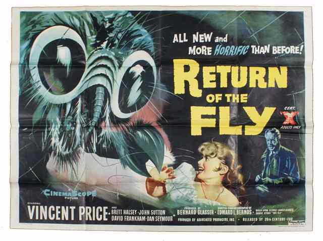 Appraisal: RETURN OF THE FLY th Century Fox horror starring Vincent