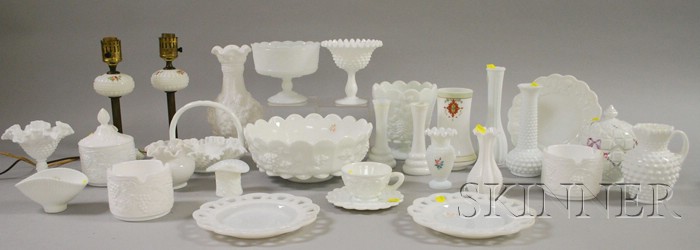 Appraisal: Twenty-nine Milk Glass Table Items