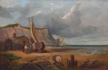 Appraisal: Attr Samuel P Dyke American th Century The Oyster Boat