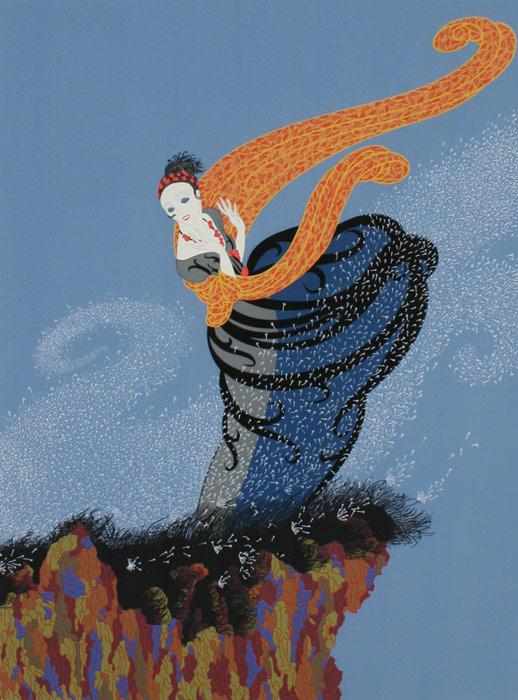 Appraisal: ERTE Russian - ''Summer Breeze'' Serigraph Artist Proof signed ''