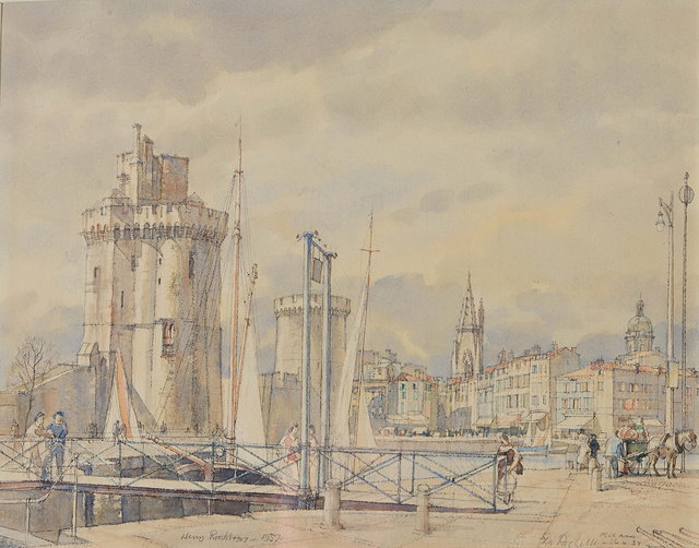 Appraisal: HENRY RUSHBURY - 'La Rochelle' signed dated titled and inscribed