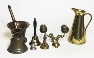 Appraisal: Lot of Brass Items Assorted Pieces including Mortar Pestle and