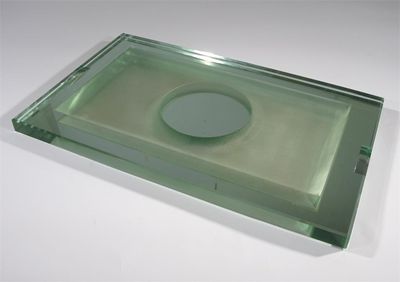 Appraisal: An Art Deco mirrored glass tray the design attributed to