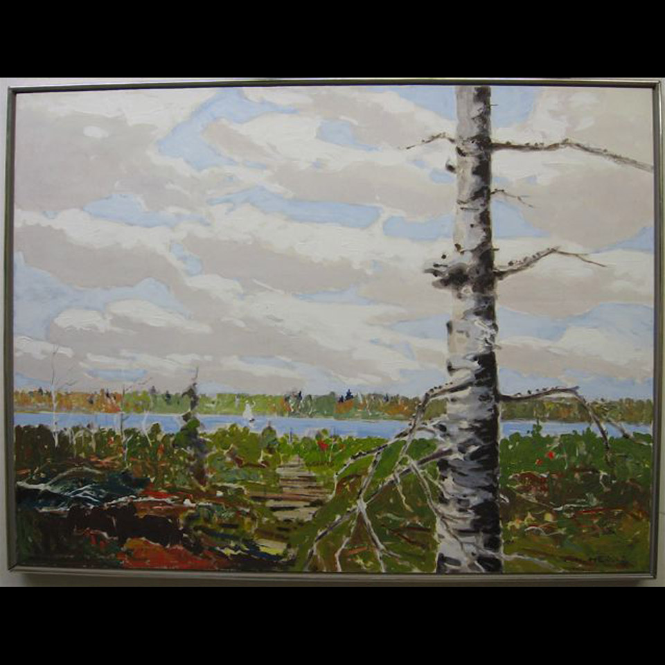 Appraisal: THE BOARDWALK WASKESIU SASK HANS HEROLD - GERMAN CANADIAN ACRYLIC