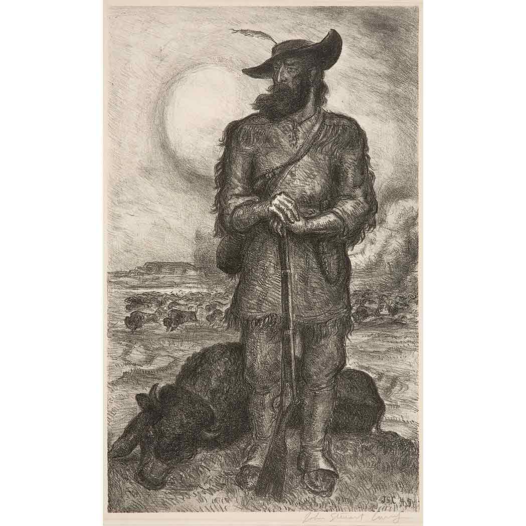 Appraisal: John Steuart Curry - THE PLAINSMAN COLE Lithograph signed in