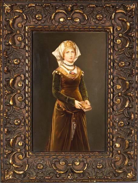 Appraisal: A Berlin KPM porcelain plaque of a Renaissance woman after