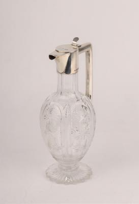 Appraisal: A silver mounted claret jug GH London cm high and