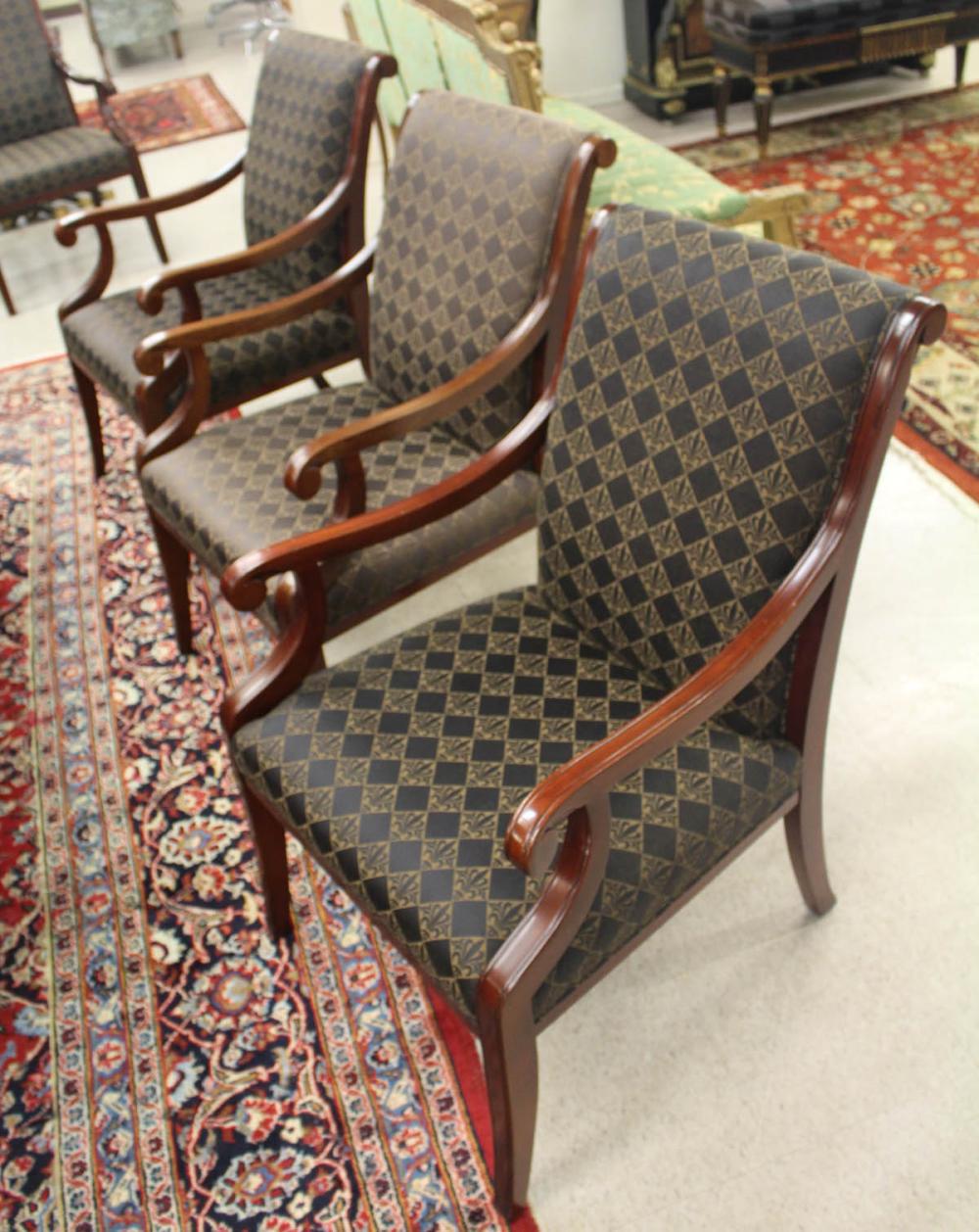 Appraisal: SET OF TEN DINING ARMCHAIRS Hickory Business Furniture Co Hickory