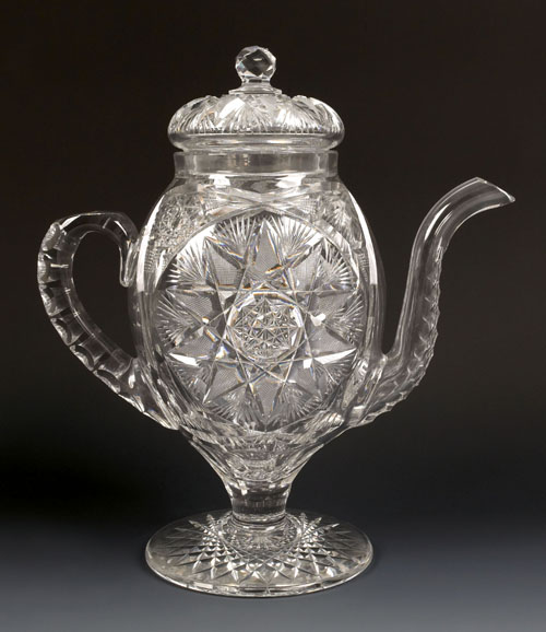 Appraisal: Rare cut glass coffee pot ca h Provenance The Estate