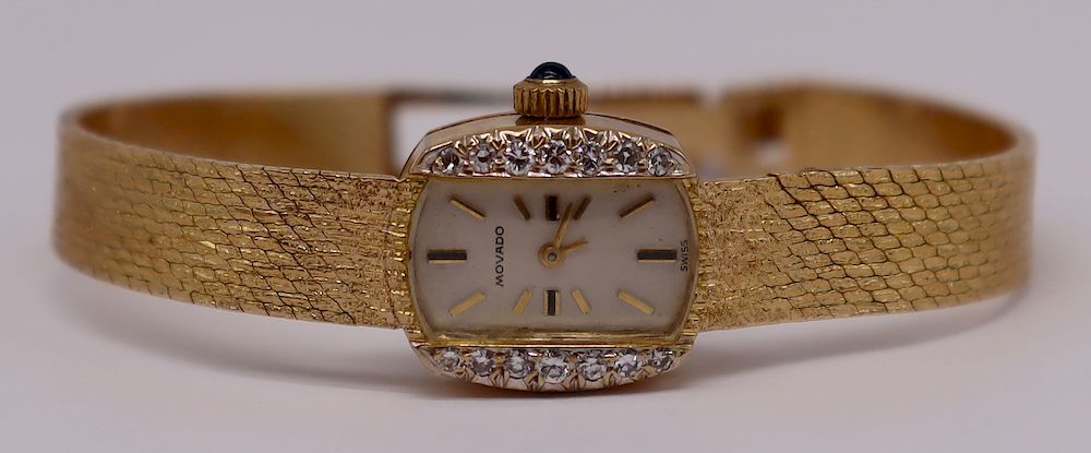 Appraisal: JEWELRY Ladies Vintage kt Gold Movado Watch Vintage ladies Movado