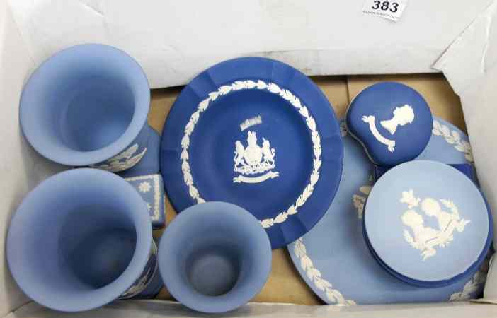 Appraisal: Wedgwood Jasperware collection of Vases Covered Trinkets Plates and Coasters