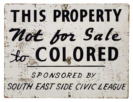 Appraisal: CIVIL RIGHTS This Property Not for Sale to Colored Hand-painted