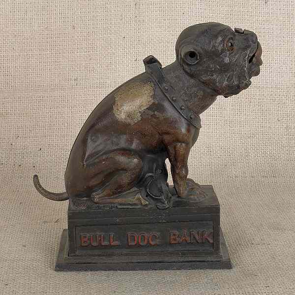 Appraisal: Cast iron bulldog mechanical bank