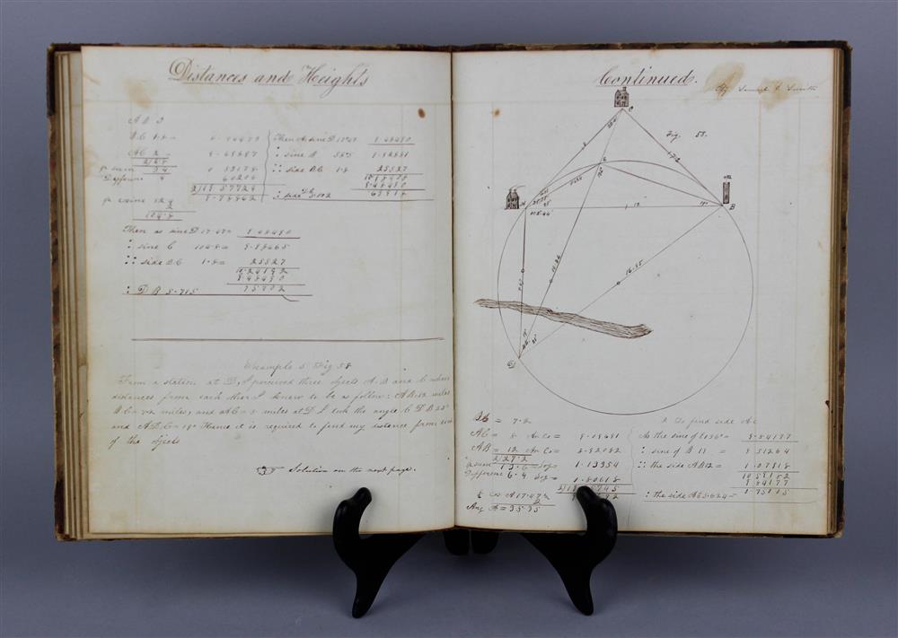 Appraisal: HANDWRITTEN MANUSCRIPT SCHOOL JOURNAL OR WORKBOOK BY SAMUEL L SMITH