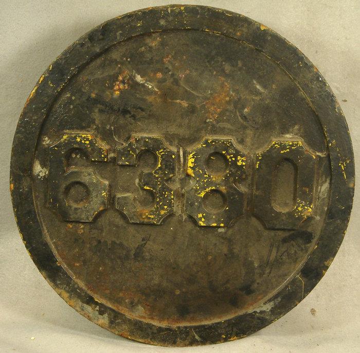 Appraisal: Cast iron steam locomotive plate d Estimate -