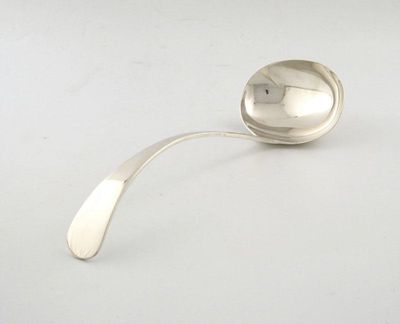 Appraisal: A silver old English pattern soup ladle by James Deakin