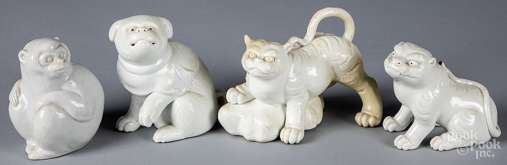 Appraisal: Four Japanese Hirado porcelain animals Four Japanese Hirado porcelain animals