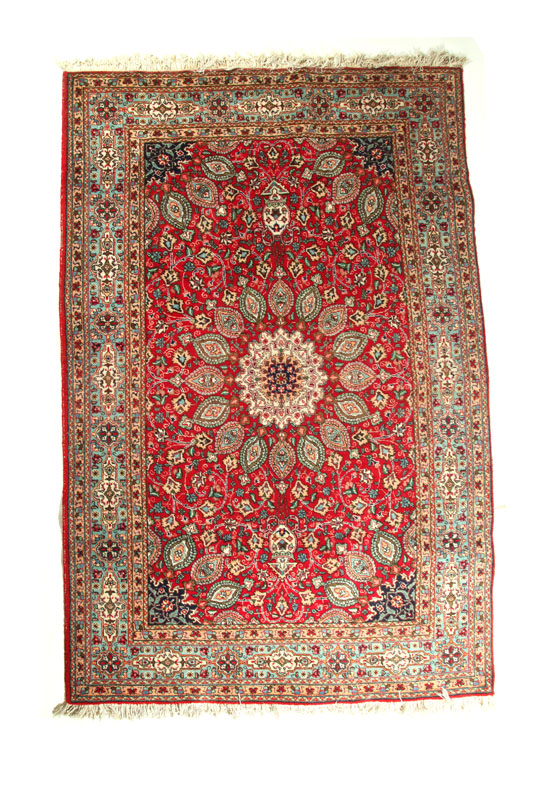 Appraisal: ORIENTAL RUG Late th century Persian floral pattern with light