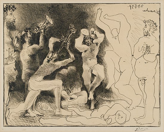 Appraisal: PABLO PICASSO Le Danse des Faunes Lithograph printed in black