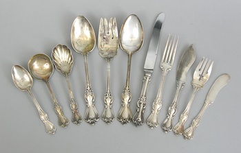 Appraisal: A Partial Set of Sterling Flatware Marlboro by Reed Barton