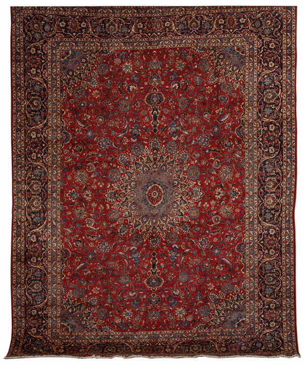 Appraisal: ORIENTAL RUG MESHED ' x ' Central medallion on a