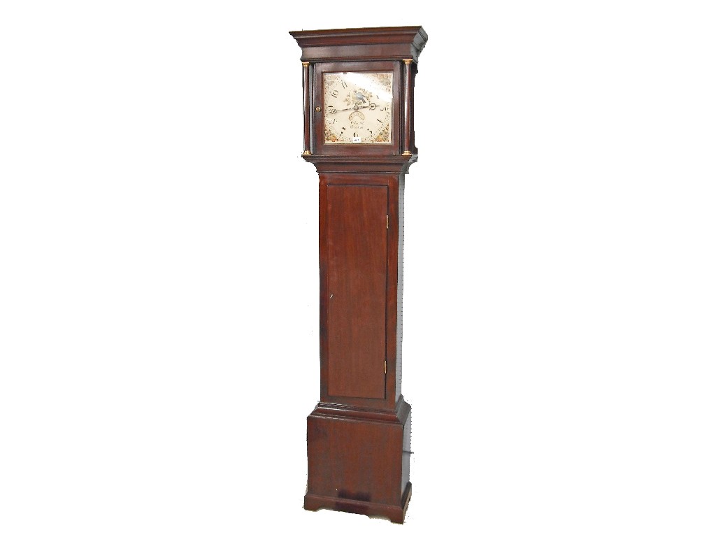 Appraisal: Mahogany thirty hour longcase clock the square painted dial signed