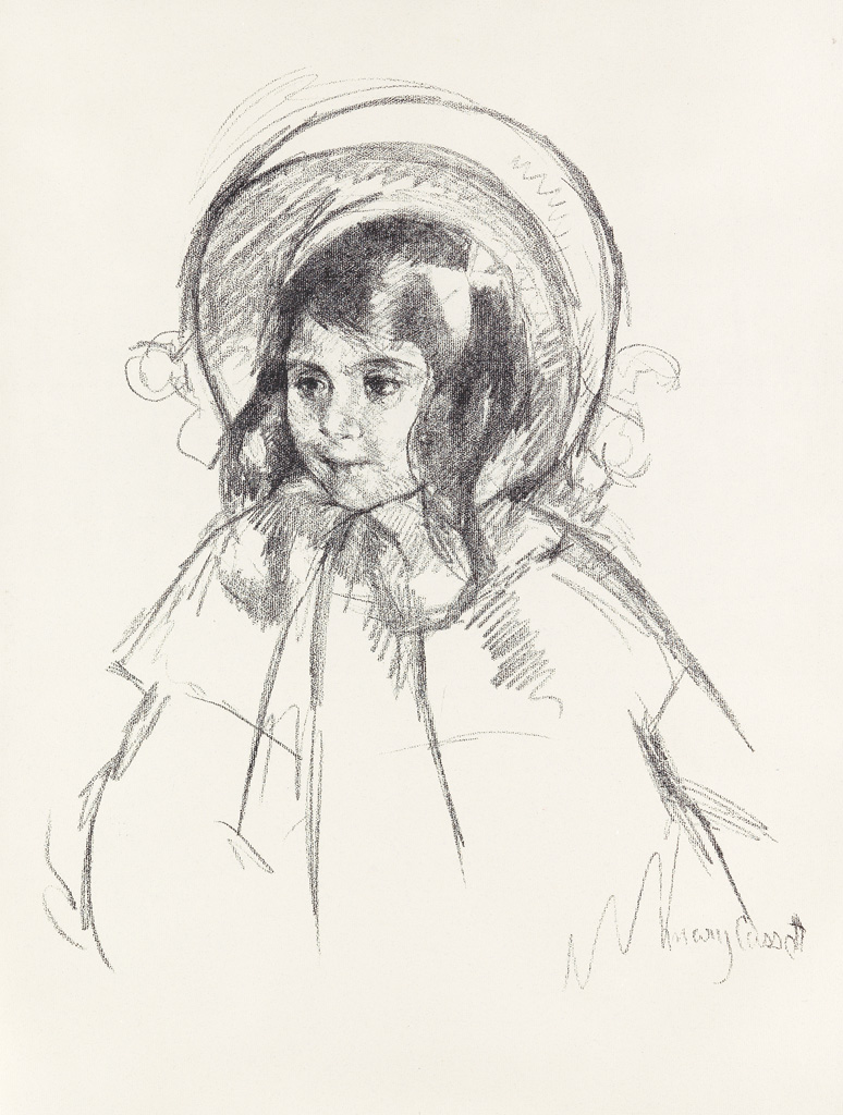 Appraisal: MARY CASSATT Sara Wearing her Bonnet and Coat Lithograph circa