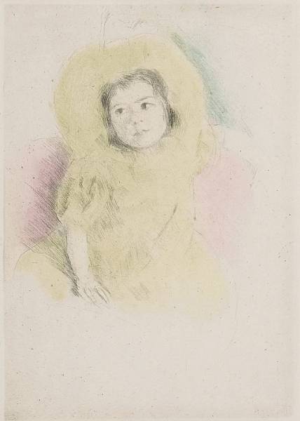 Appraisal: Mary Cassatt American - Margot Wearing a Bonnet No B