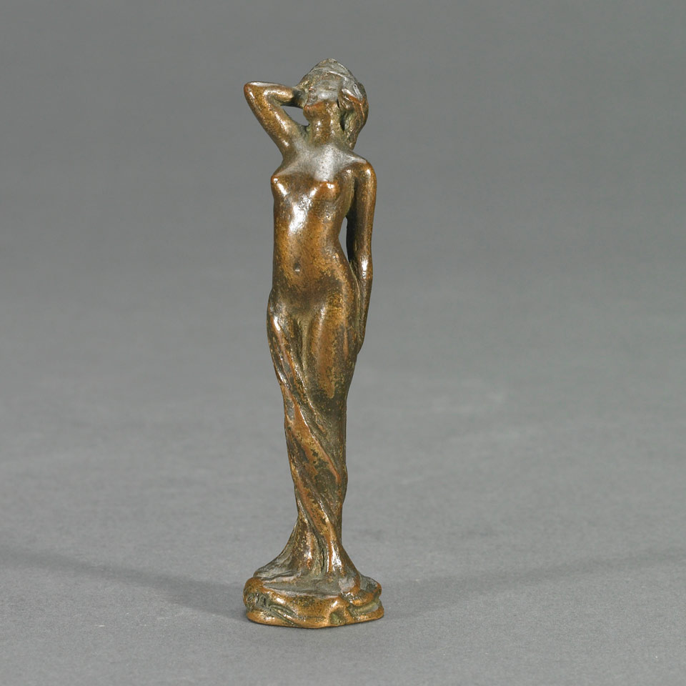 Appraisal: FIGURAL NUDE DESK SEAL Clio Hinton Hueneker Bracken American -