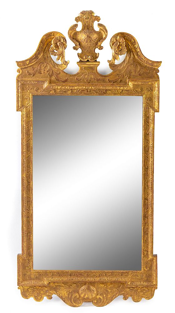 Appraisal: A George II Gilt Gesso Mirror A George II Gilt