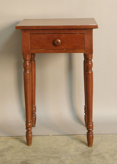 Appraisal: Sheraton cherry one drawer stand th c h w