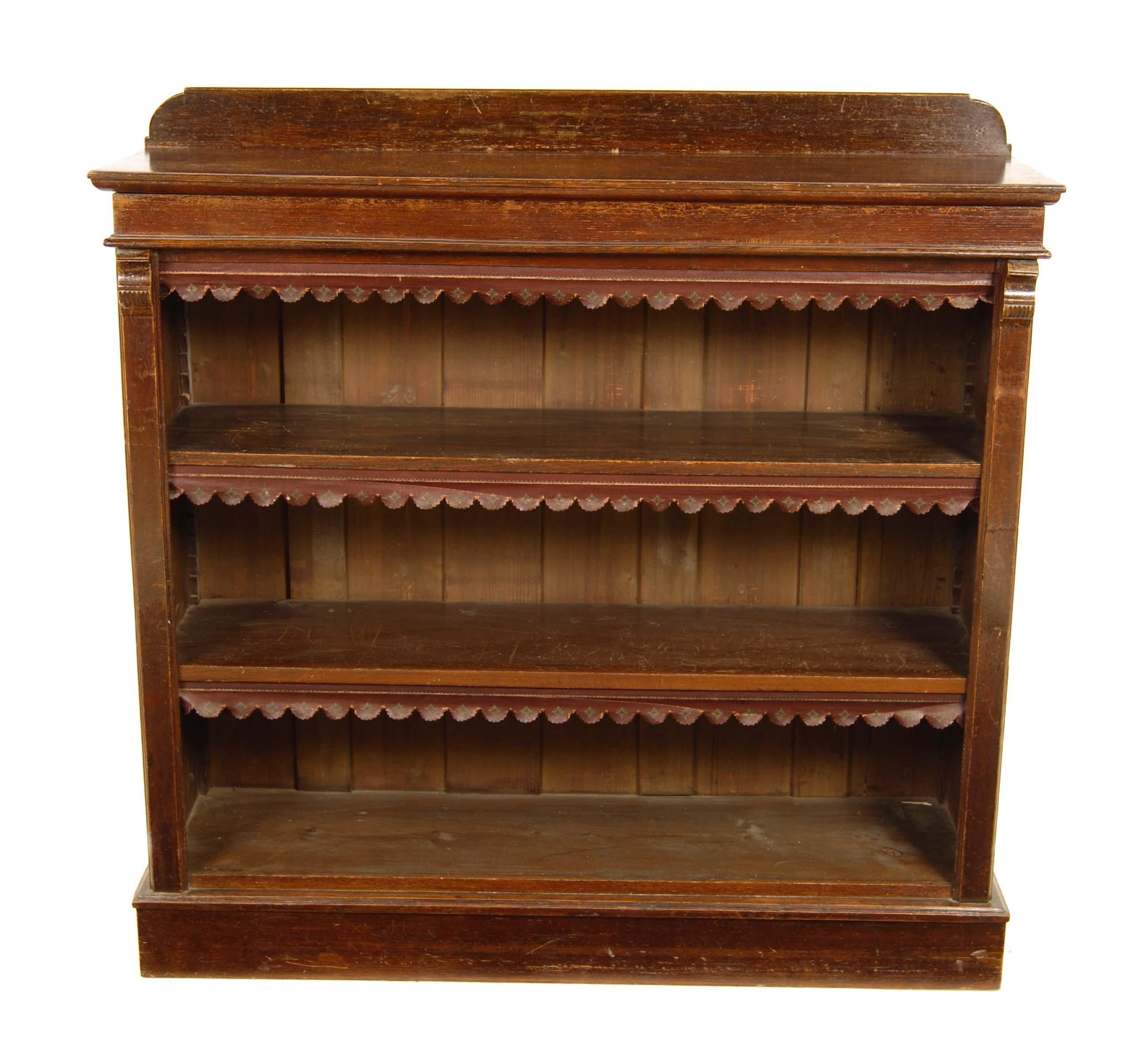 Appraisal: A Victorian oak open bookcase