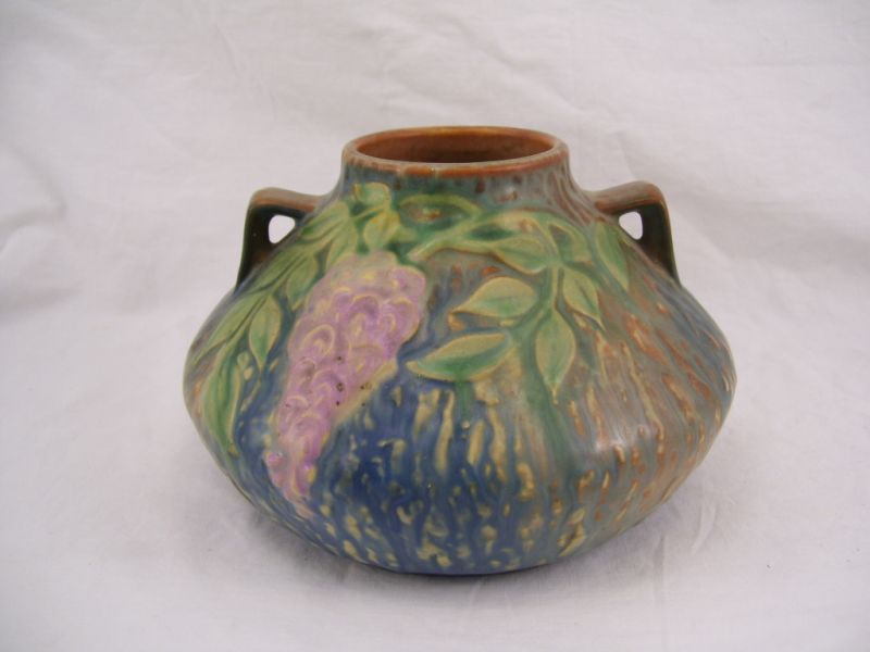 Appraisal: Roseville Wisteria Vase - blue matte glaze