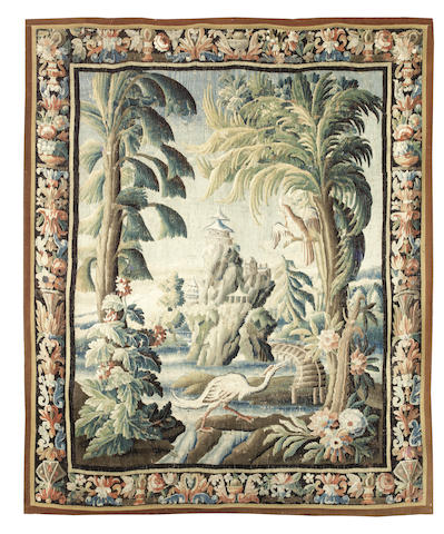 Appraisal: An early th century Aubusson verdure tapestry woven in wools