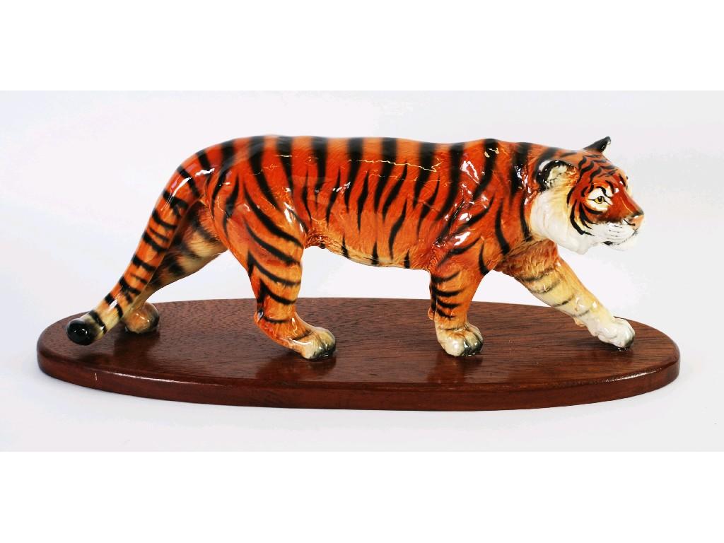 Appraisal: GOEBEL GERMANY LARGE POTTERY MODEL OF A BENGAL TIGER in