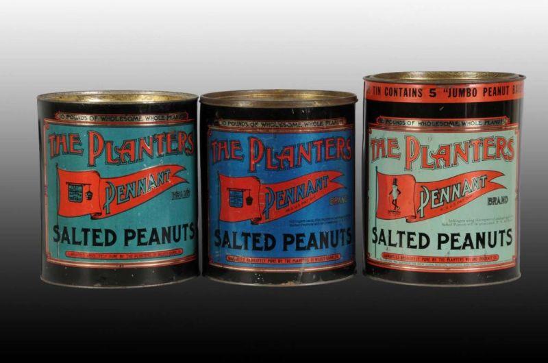 Appraisal: Lot of Planters Peanut lb Tins for Peanuts Description Includes