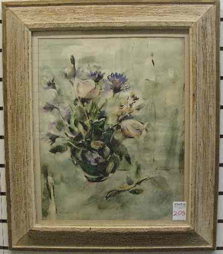 Appraisal: REX BRANDT WATERCOLOR ON PAPER California - titled ''Bouquet ''