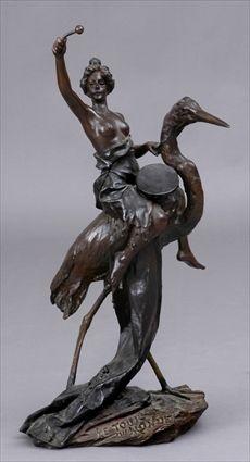 Appraisal: FRENCH SCHOOL LE TOUR DE MONDE Bronze figure group of