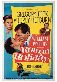 Appraisal: Roman Holiday Paramount One sheet x Classic romance starring Gregory