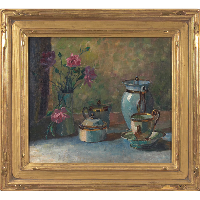 Appraisal: Artist Unknown American th century Still Life c oil on