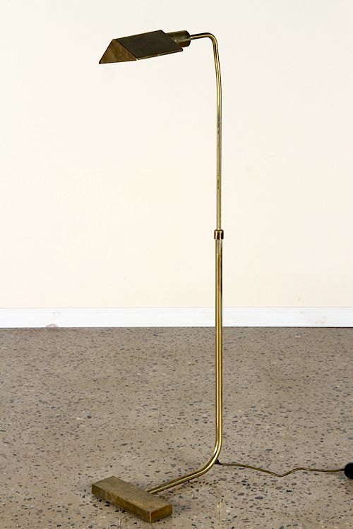 Appraisal: BRASS FLOOR LAMP MANNER OF CEDRIC HARTMANN C An adjustable