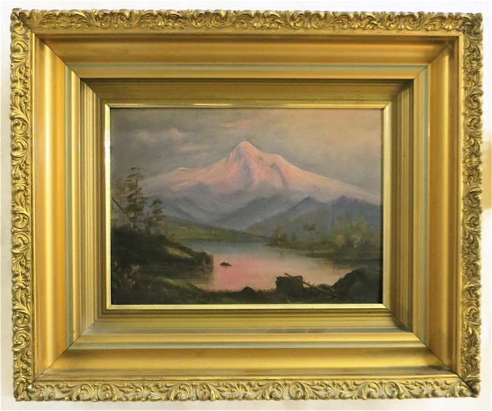 Appraisal: MOUNT HOOD OIL ON BOARD late th early th century