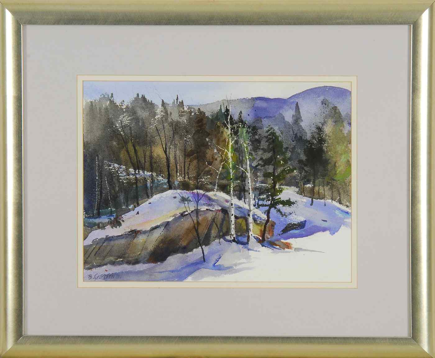 Appraisal: BERNARD GERSTNER th CenturyWinter Landscape'' Signed lower left ''B Gerstner''