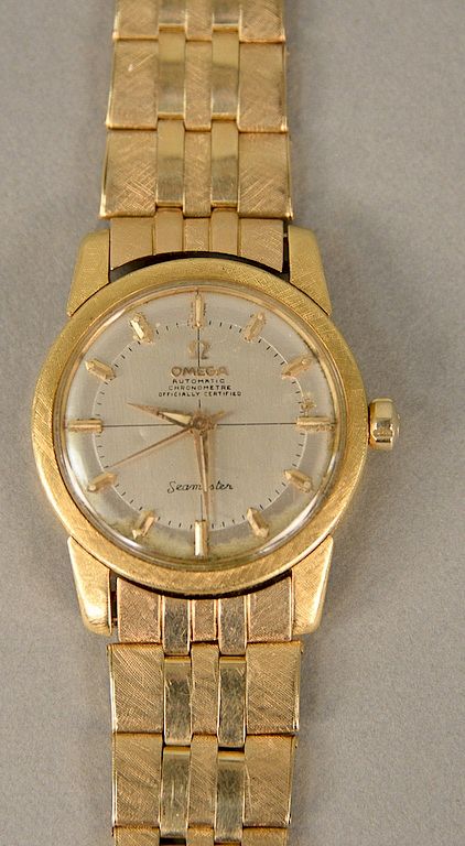 Appraisal: Omega Seamaster automatic chronometer karat mens wristwatch with karat gold