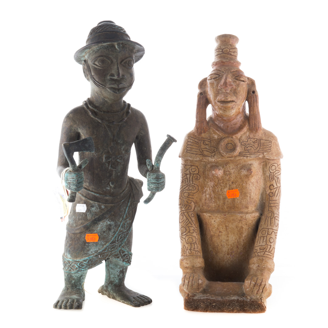 Appraisal: Ceramic and metal ethnic figures