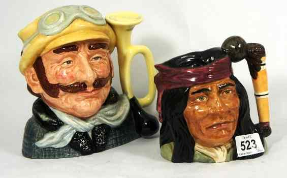 Appraisal: Royal Doulton Large Character Jugs The Veteran Motorist D and