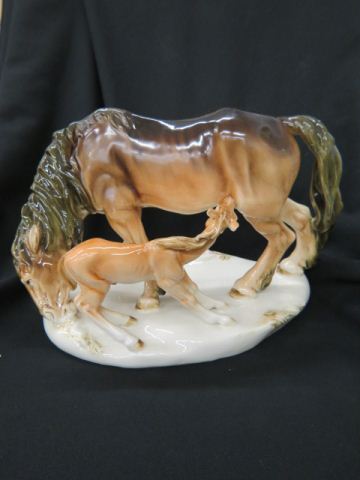 Appraisal: Royal Dux Porcelain Figurine of Mare Colt glossy finish x