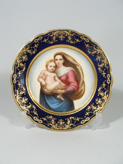 Appraisal: Hutschenreuther Dresden Cabinet Plate porcelain portrait of the Lisctinische Madonna